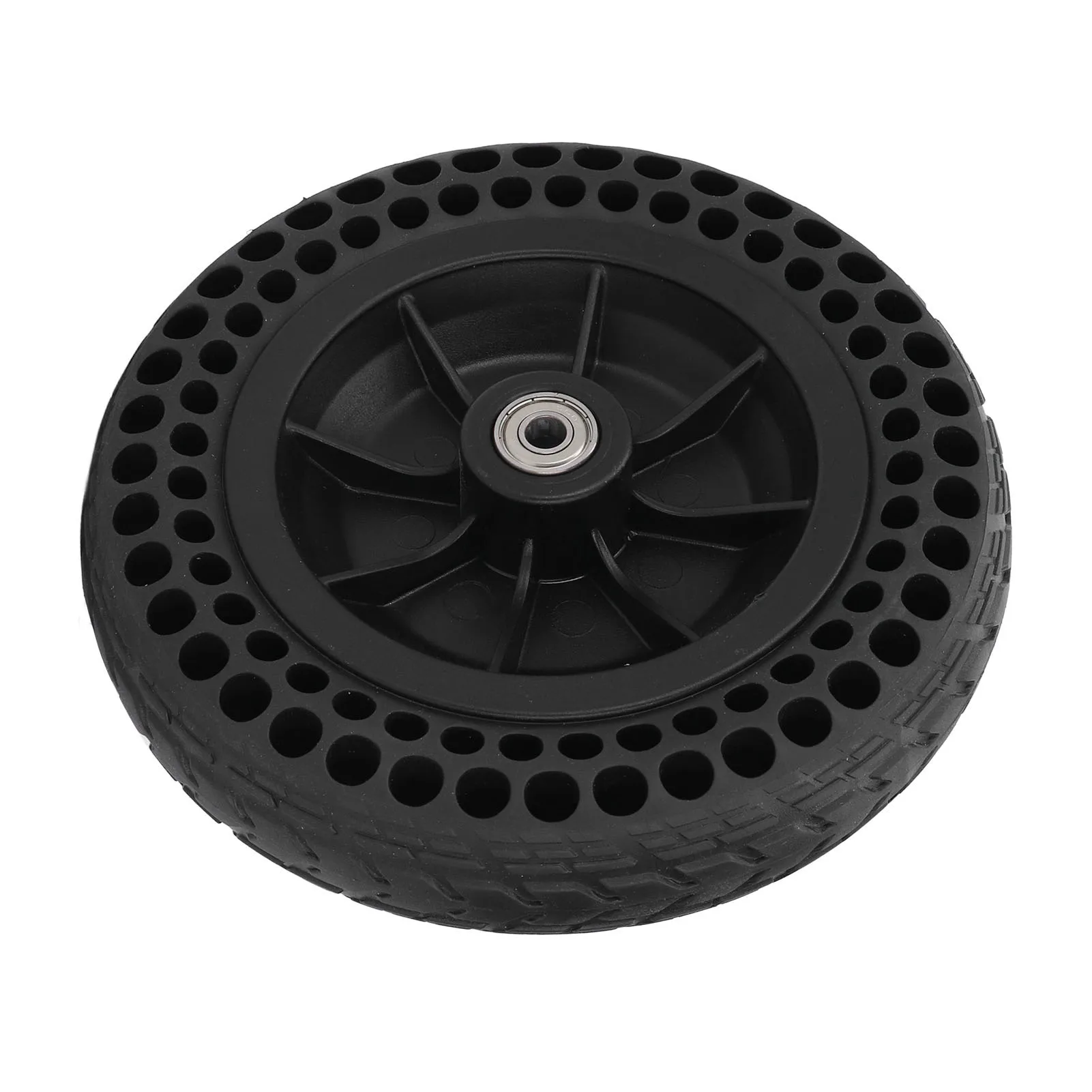 8in Solid Wheel TPE Rubber Anti Slip Quiet 75KG Bearing Caster Tire Tyre Replacement