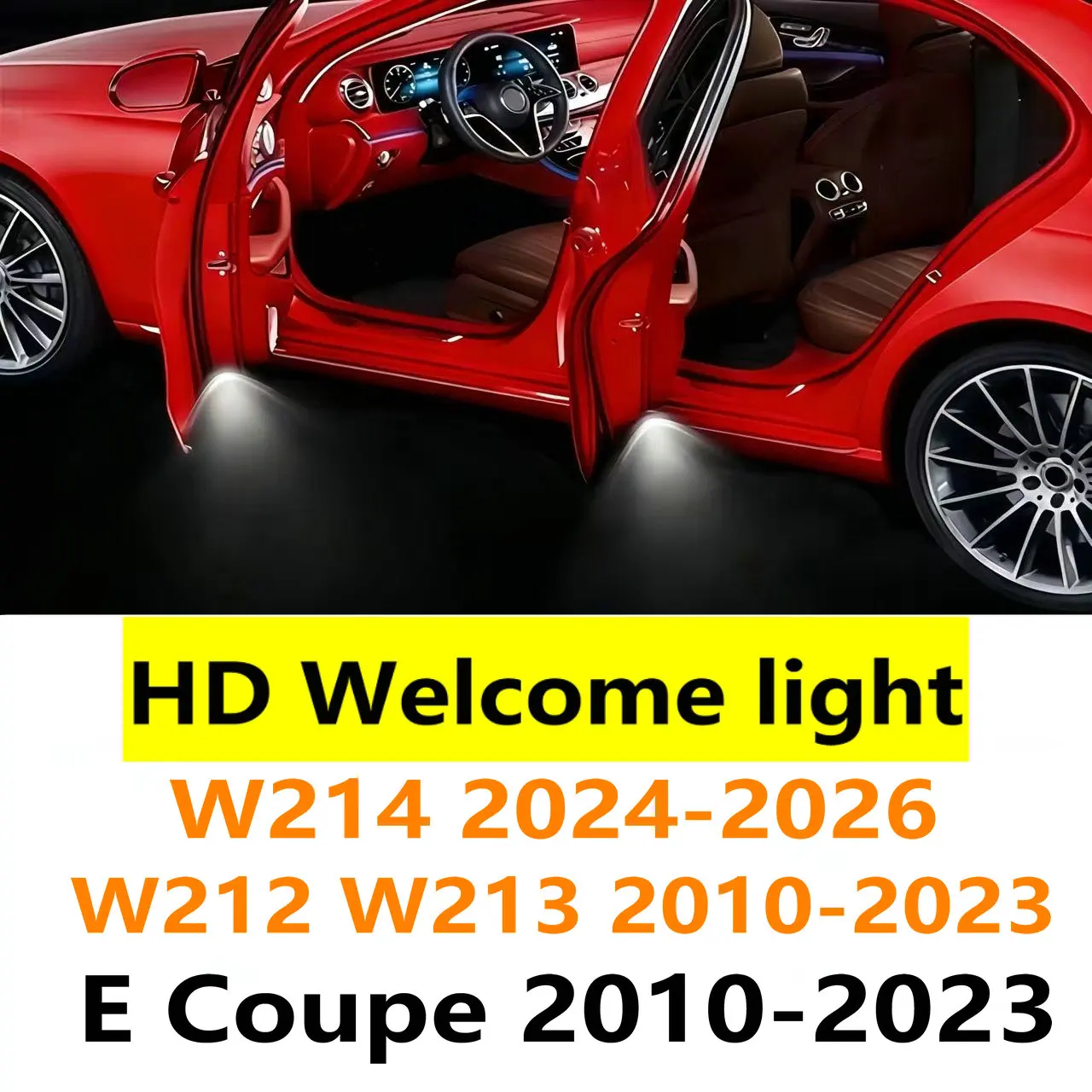 HD For Mercedes Benz Led Car Door Projector Light Class E Coupe C207 C238 E W212 W213 W214 2010-2026 2024 2022 2019 Accessories