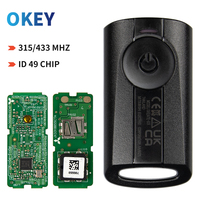 Okey Remote Motorcycle Key For Yamaha AEROX JAUNS QBIX XMAX NVX 315 433MHZ ID49 Model SKEA71-03 Original Card