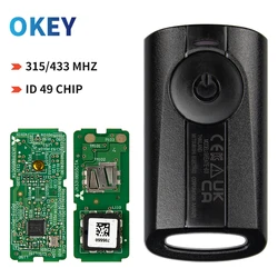 Okey Remote Motorcycle Key For Yamaha AEROX JAUNS QBIX XMAX NVX 315 433MHZ ID49 Model SKEA71-03 Original Card