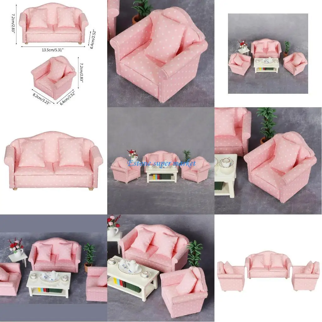 

090B Collectable Sofa Scaled Model Couch Furniture Playhouse Decoration Adults Gift