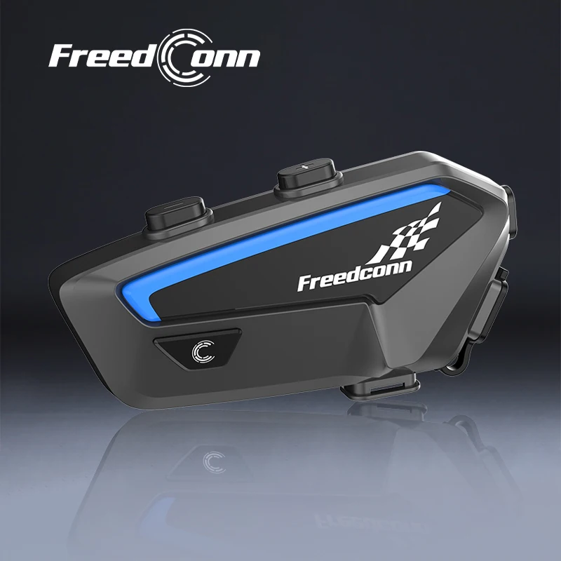 Freedconn FX Helmet Headset Bluetooth 5.0 Group Motorcycle Intercom Multiple Riders Music Share FM Radio Communicator for Motor