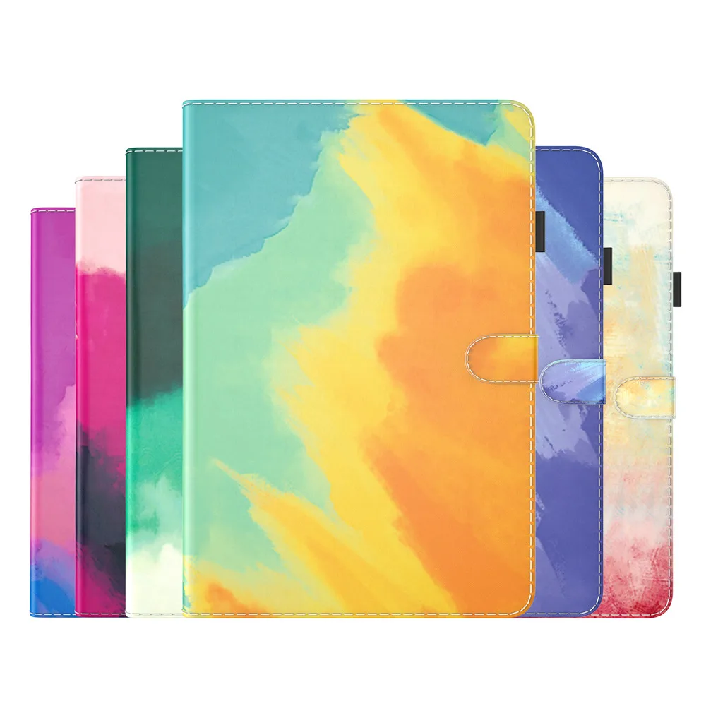 

Case For Lenovo Tab M10 Plus 10.3 inch Watercolor Flip PU Leather Wallet Cover TB-X606F TB-X606X