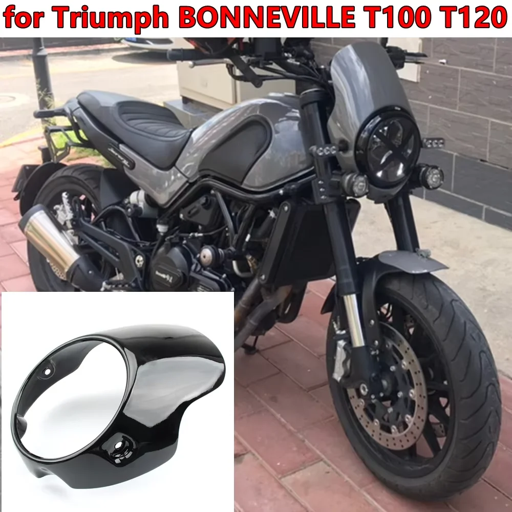 Motorcycle Headlight Fairing Cafe Racer 8inch Windshield Cover for Triumph BONNEVILLE T100 T120 For Honda Ducati Monster CB150