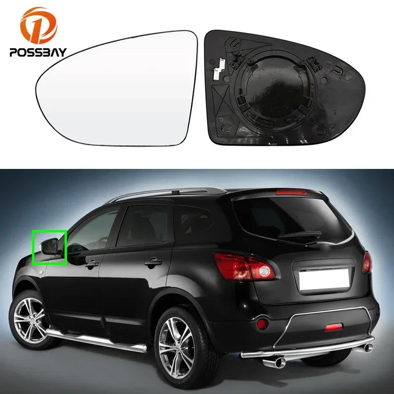 Car Side Rearview Heated Clear Door Wing Mirror Glass 96302BR72A,96301BR72A For Nissan Qashqai J10 2006-2013 Accessories Parts