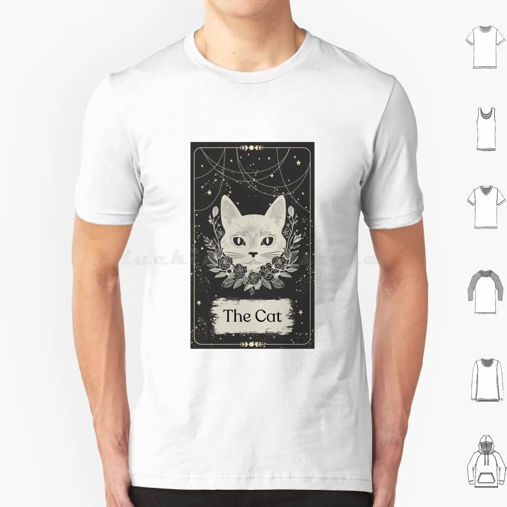 The Cat Tarot T Shirt Men Women Kids 6xl Cat The Cat Familiar Witch Witchy Tarot Magic Witch Familiar Cat Lover Spooky Cat