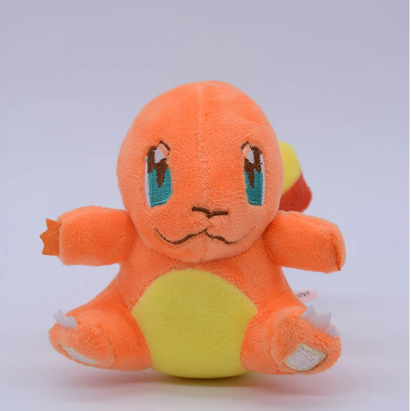 Wholesale 24pcs/lot 10cm Pokemon Animal Charmander  Plush Stuffed Toys Pendants Keychain Gift for Children