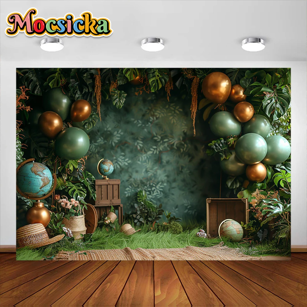 Safari Jungle Photography Background Forest Animals Woodland Kids Children Birthday Party Portrait Decor Backdrop Photo Studio