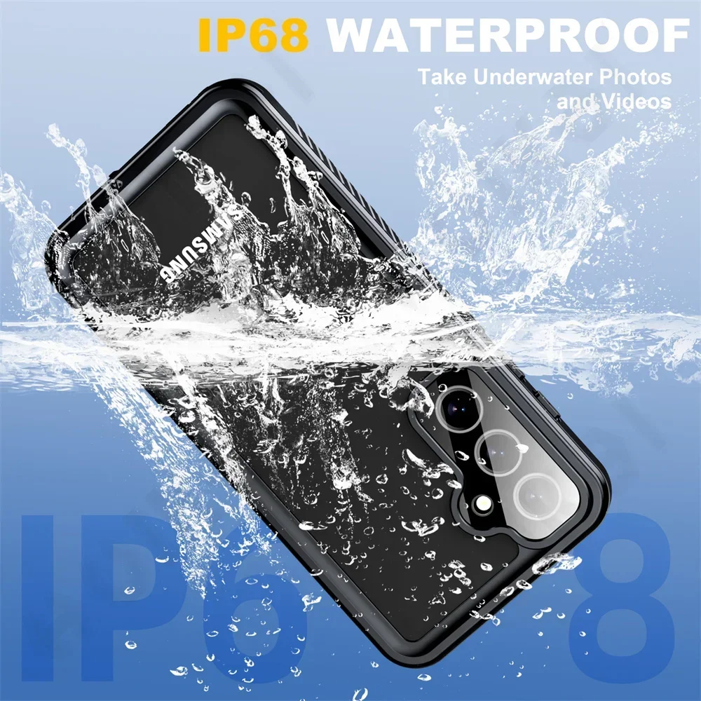 IP68 Shellbox Waterproof Case For Samsung Galaxy S25 S24 S23 S22 Ultra FE A55 A35 A15 4G 5G Aluminum Swimming Phone Luxury Cover