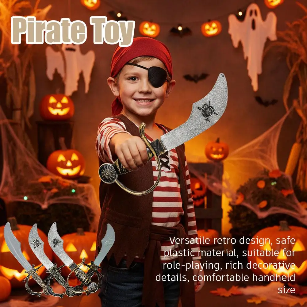 Plastik-Piratenmesser-Spielzeug, Cosplay-Deko, Spielzeugschwerter, Piratenkapitän-Kostüm, Party-Requisiten für Kinder, Geschenk-Spielzeug – Detail 7
