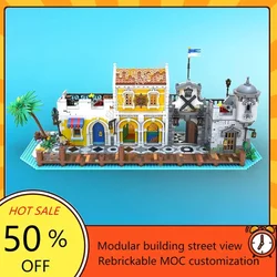 3897PCS Customized MOC Pirate Series Port Town Model Building Blocks Technology Bricks DIY Creative Assembly Kids Toys Gifts