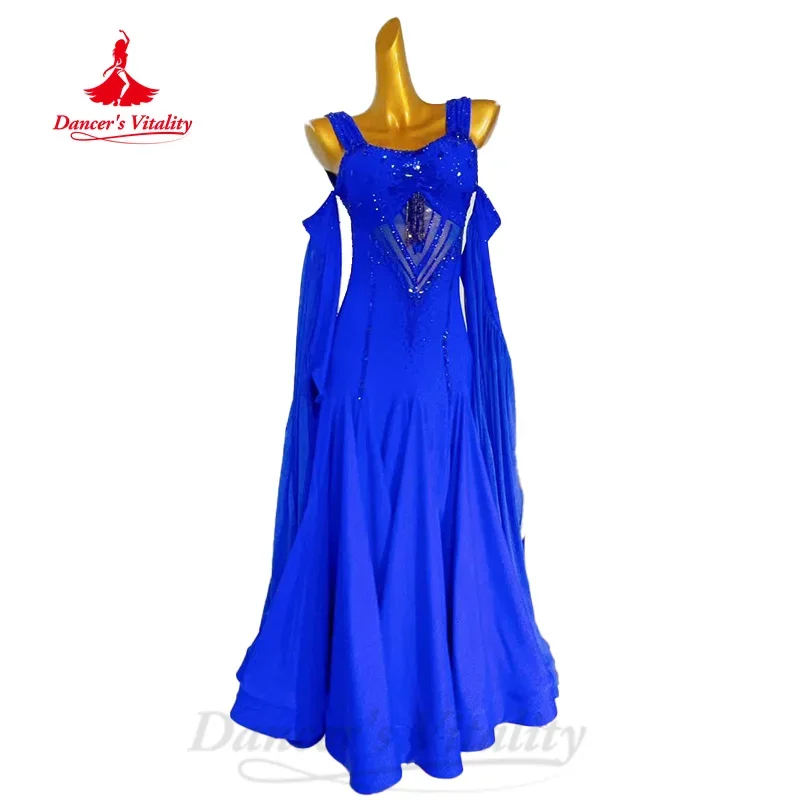 Modern Dancing Costume Advanced Elegant Social Dance Waltz Performance Dress Adult and Children Dance Hall Competition Dresses