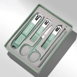 HighGrade Sharp Nail Clippers for Household Male and Female Universal Pedicure Kit Portable Light Green Nail Art Tools Set