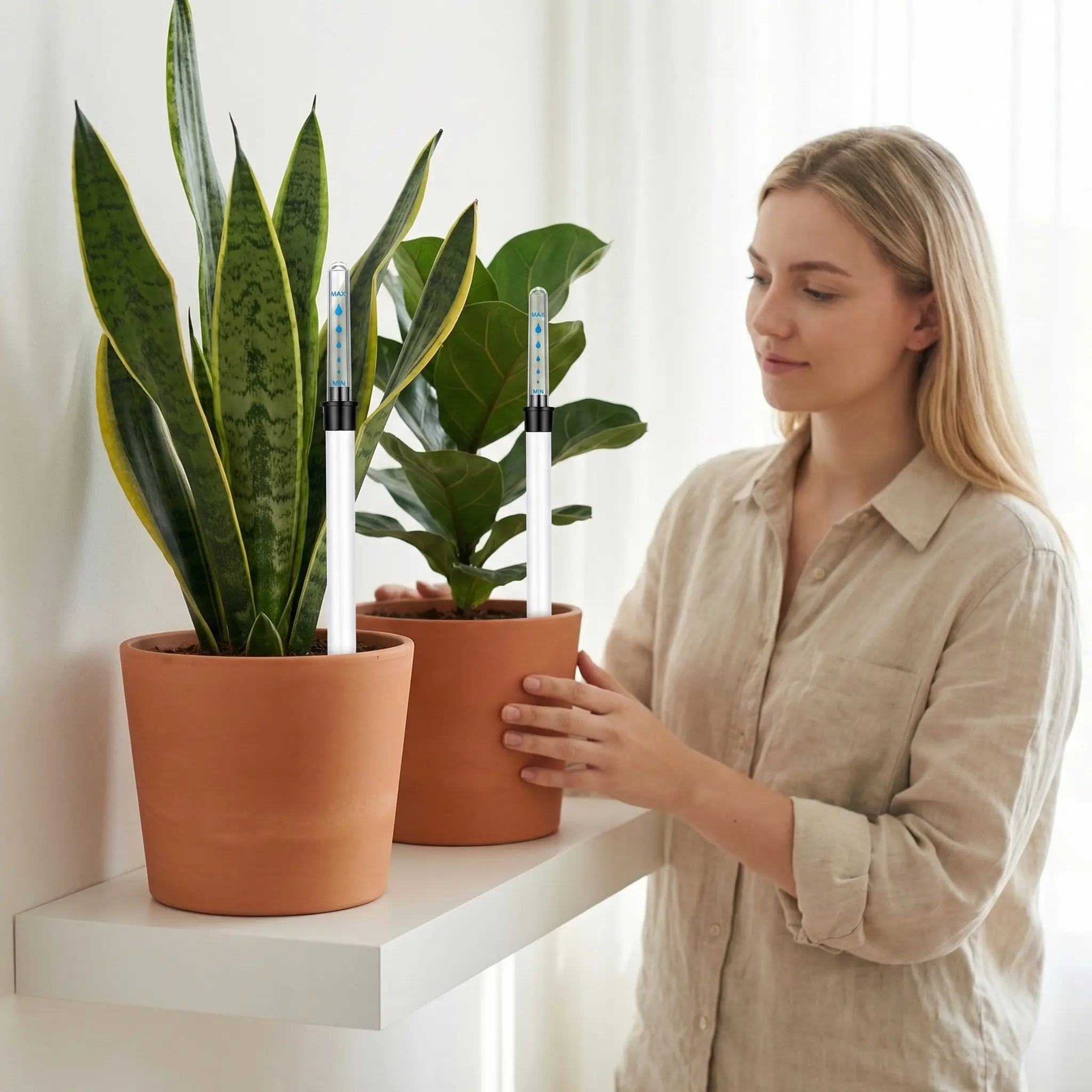 

2 шт. индикатора уровня воды, сигнализатор нехватки воды для цветочных горшков, монитор влажности растений