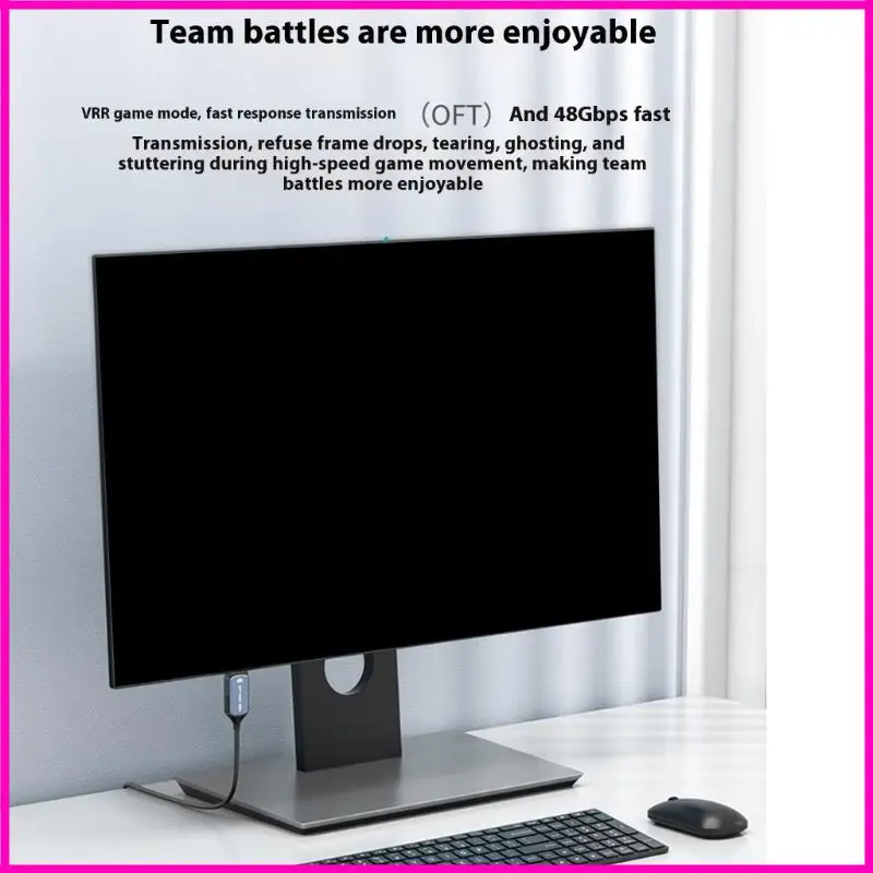 

8K Ready HDTV Cable 4K 240Hz Refreshing Fiber Optical Cores Steel Reinforcement 48Gbps For Projectors And Monitors