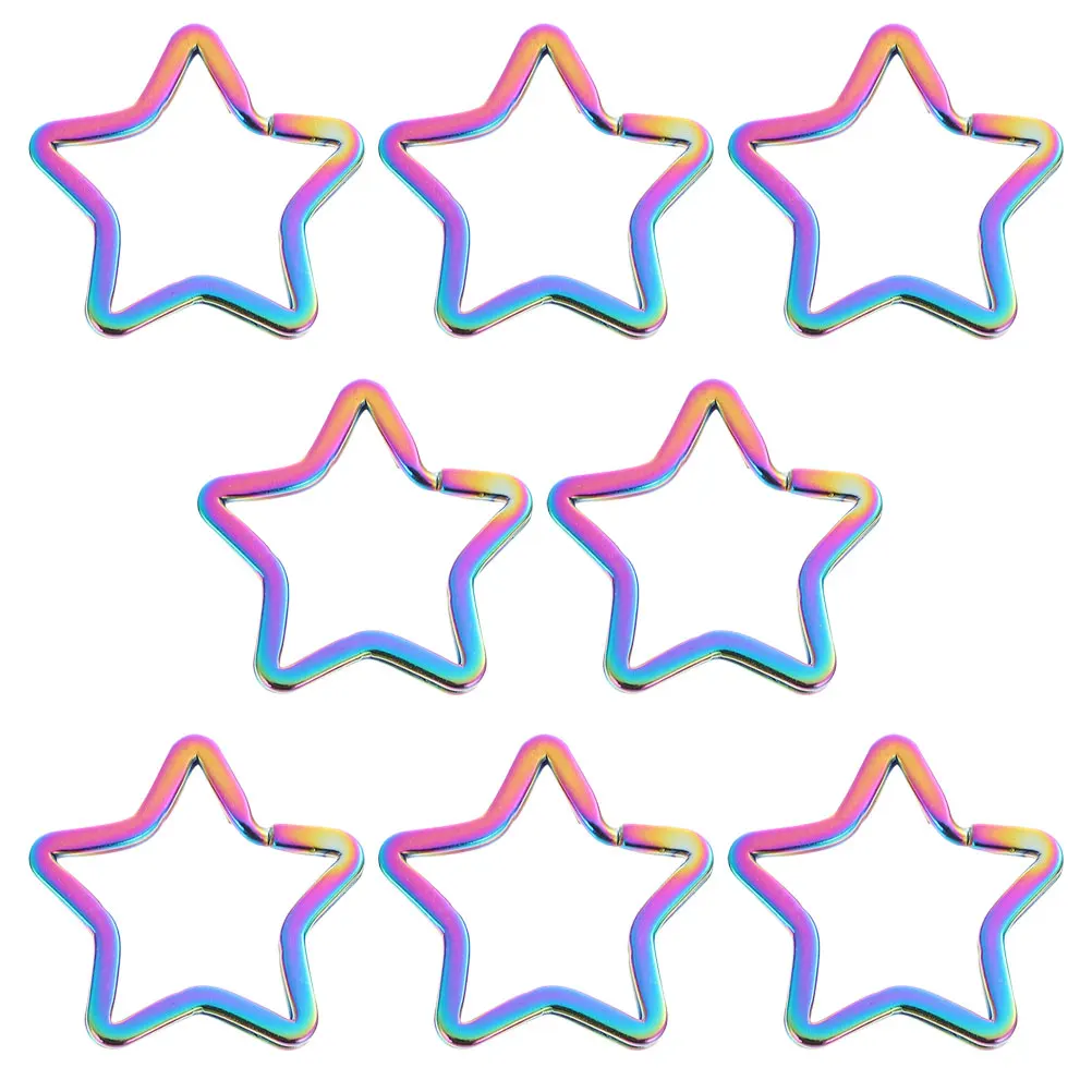 

8 Pcs Ring Craft Rings Colorful Connectors Jump Metal for Crafts and Jewelry