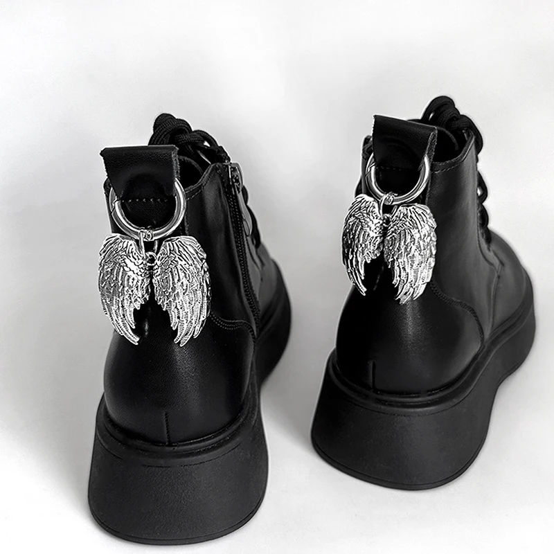 Removable Metal Angel Wings Martin Boot Shoes Buckles Decoration Pendant Martin Boots Shoe Accessories Y2K Party Jewelry