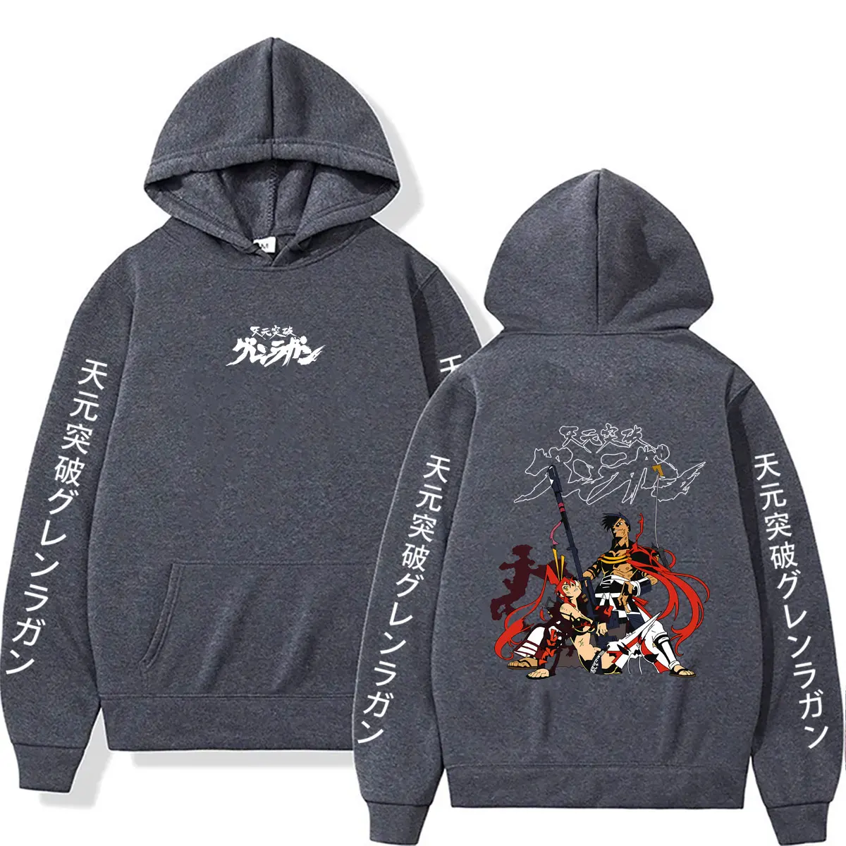 Anime Tengen Toppa Gurren Lagann Kamina Simon Hoodie Men Women Manga Casual Oversized Streetwear Male Fashion Vintage Hoodies