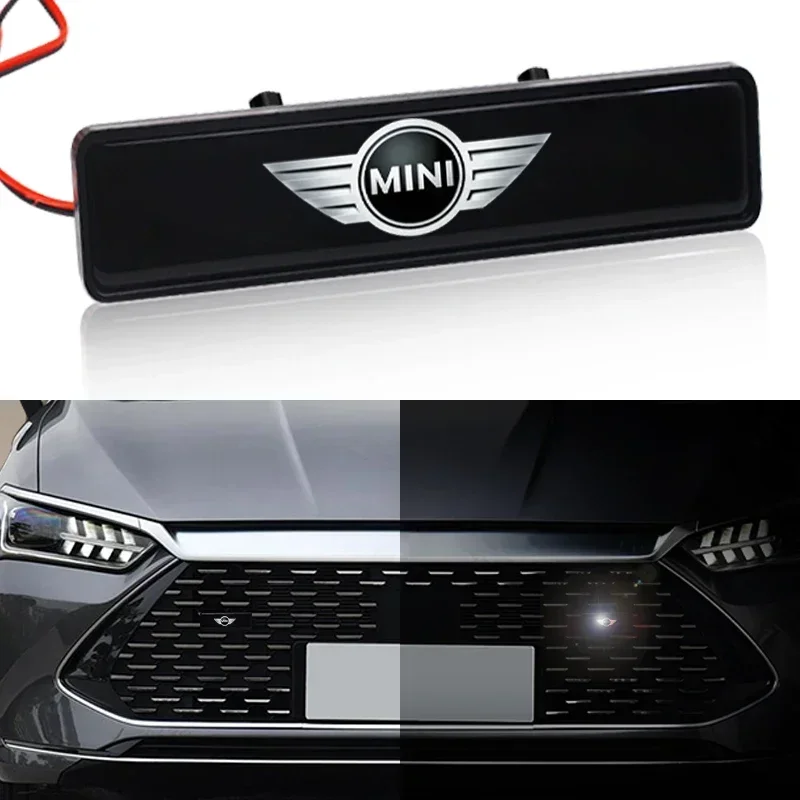 

New Car Front Hood Grille Emblem LED Light Grill Decorative Light For MINI Cooper One JCW Clubman Countryman R55 F56 R57 R58 R59