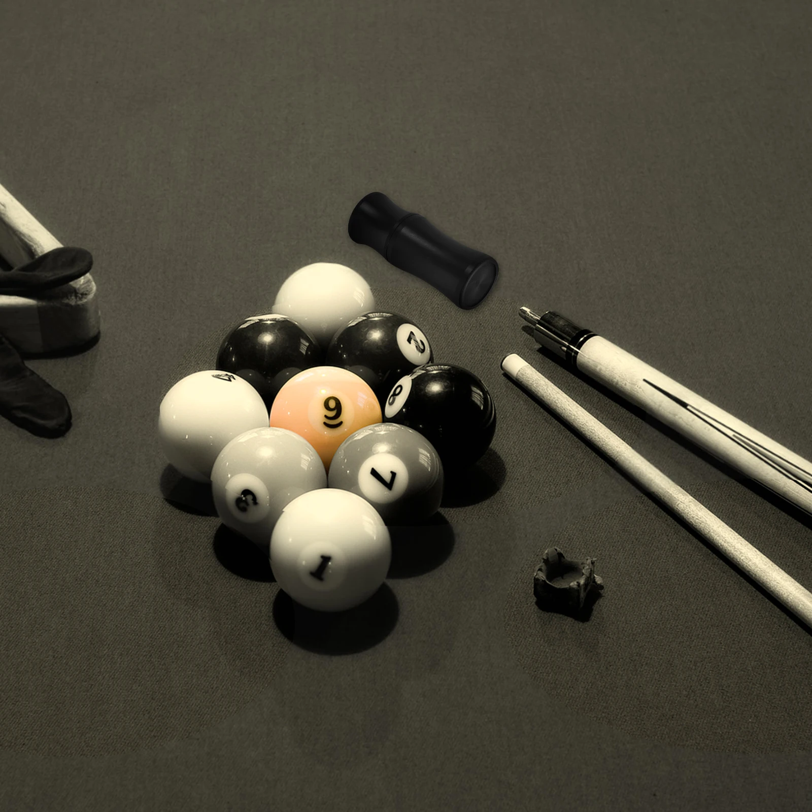 

Black Plastic Pool Protectors Quick Installation Billiard Stick Protector Caps For Cue Protection Shaft Head