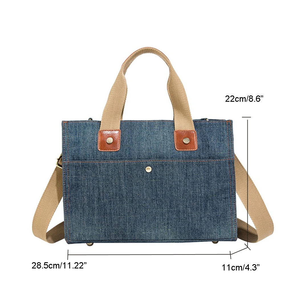 Annmouler Casual Bag for Women Large Capacity Denim Bag New Design Tote Bag Female Crossbody Bag Luxury Handbags