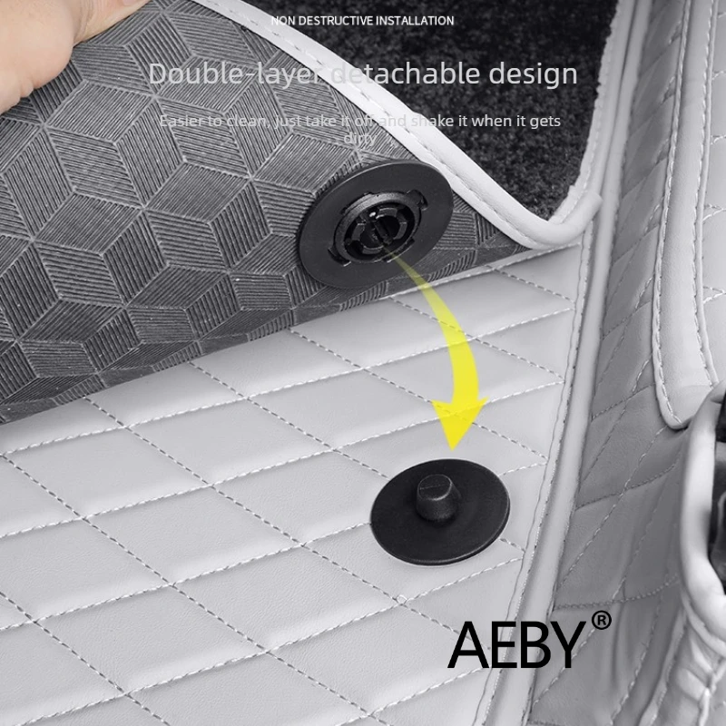 

Всепогодные коврики для BYD Atto 2 Smart Driving Edition 2024, полный комплект аксессуаров для салона, двойные коврики для пола