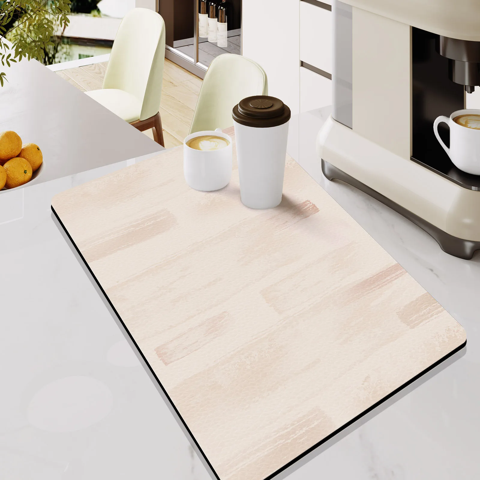 ماكينة القهوة حصيرة ماكينة القهوة ماصة سجادة ضد الإنزلاق المطبخ كونترتوب تحديد الموقع قابل للغسل أدوات المائدة استنزاف حصيرة حصيرة جافة