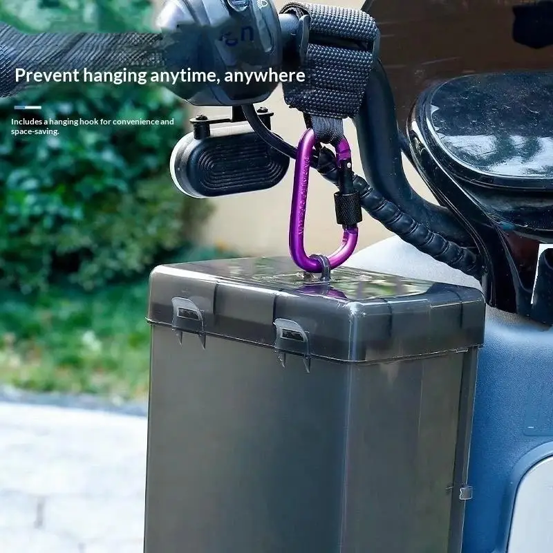 Electric Scooter Charger Rainproof Box With Transparent Shell Secure Latches For Outdoor Ebike Rainy Day Charging