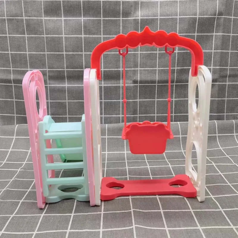 Park Schommel Voor 5.5 ''Prinses Pop Speelhuis Speelgoed Glijbaan En Schommel Thema Ideaal Cadeau Voor Kinderen Pop Accessoires, Moet Monteren