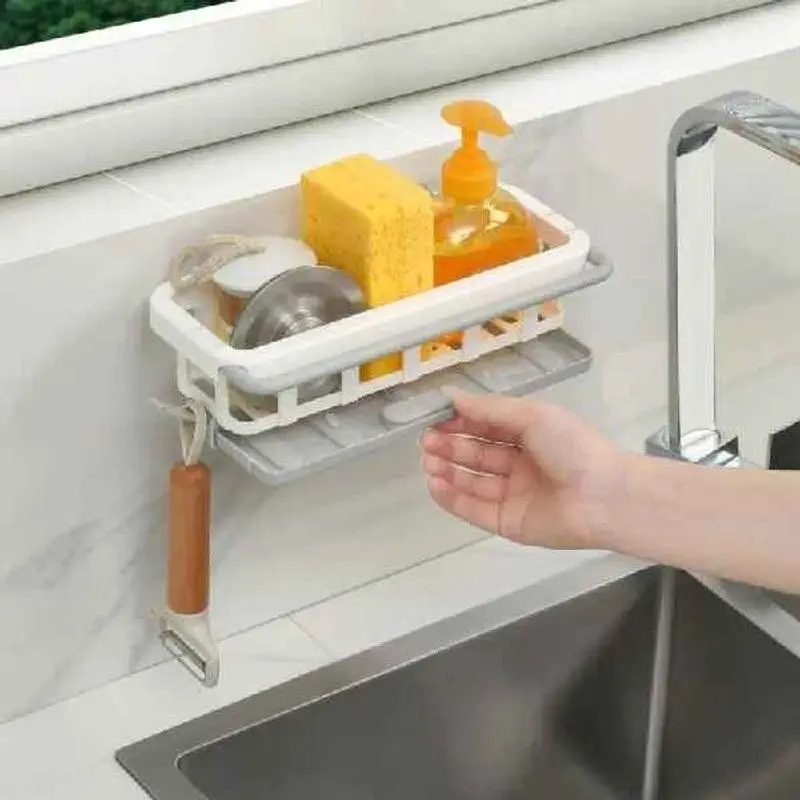 伸縮式シンク排水ラック収納バスケット-キッチン用品-ノーブランド登録商標-kh50033-20年以前の出品アクセサリー