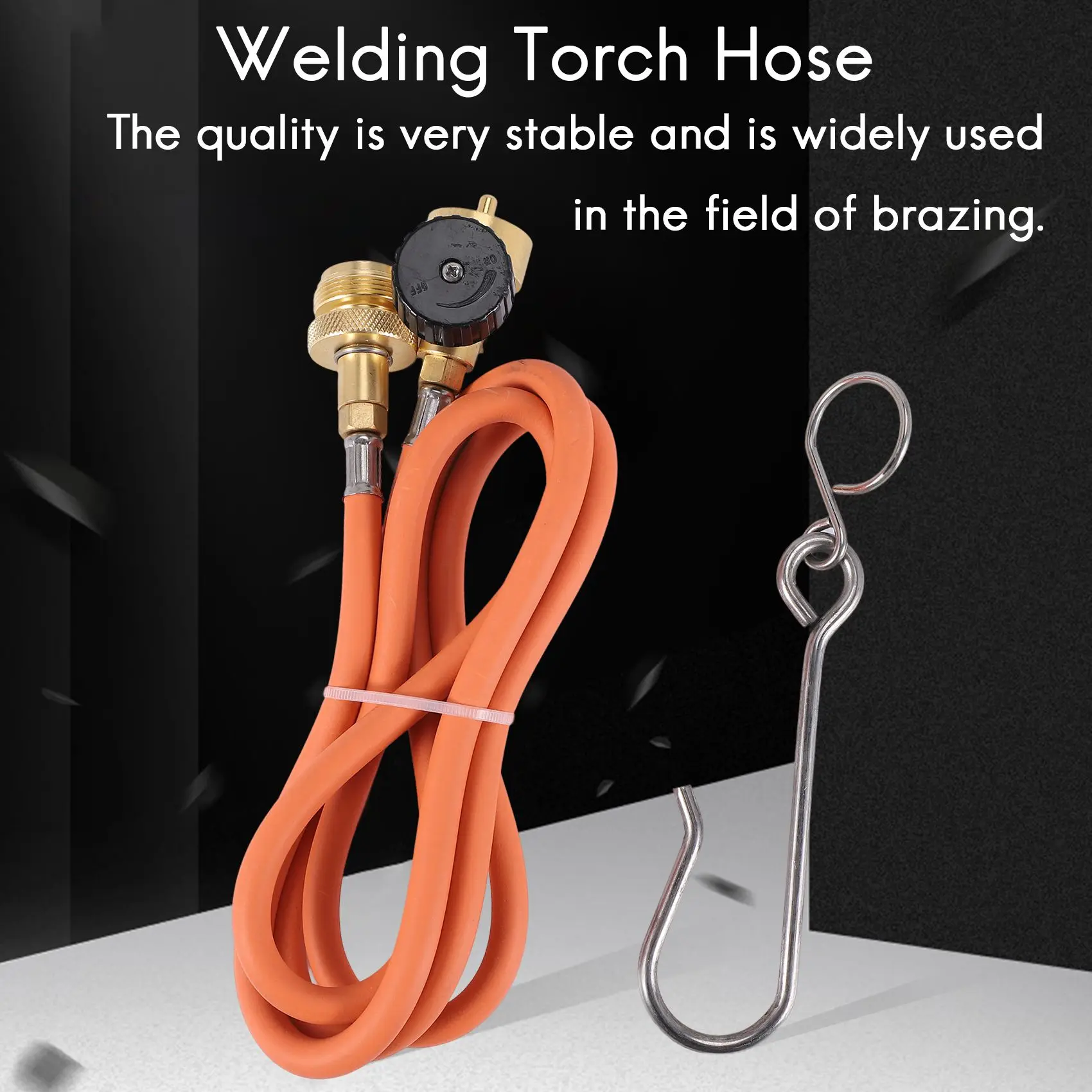 Welding Torch Hose CGA600 1.5M (5Ft) Hose and Belt Hook for MAPP Torch Extension Kit