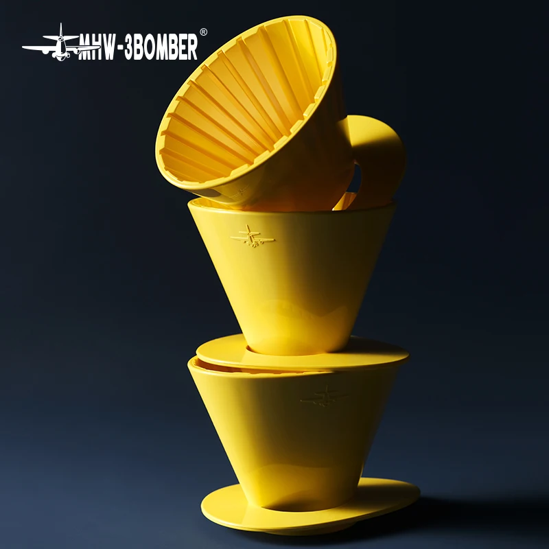 

MHW-3BOMBER Pour Over Oval Coffee Dripper 1-2 Serves Plastic Drip Filter Coffee Maker with 20pcs Filter Paper Coffee Accessorie