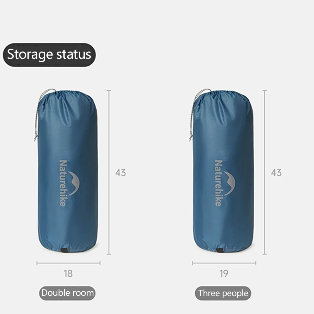 Naturehike 210T Mongar 2-Personen-Zelt, ultraleichtes, regendichtes Nylon-Rucksackzelt, Doppelschicht-Zelte für Camping, Wandern, Radfahren – Detail 4