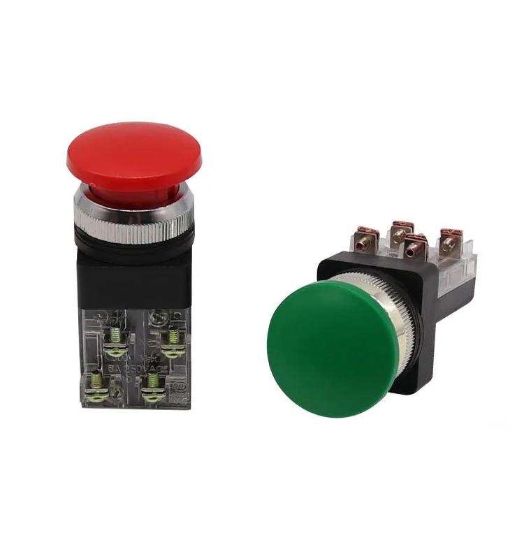 10 Uds TBK-25 (15mm) TBK-30 (30mm) cabeza de seta interruptor de botón de parada de emergencia TBM-3 TSS-30/2 TSS-30/3