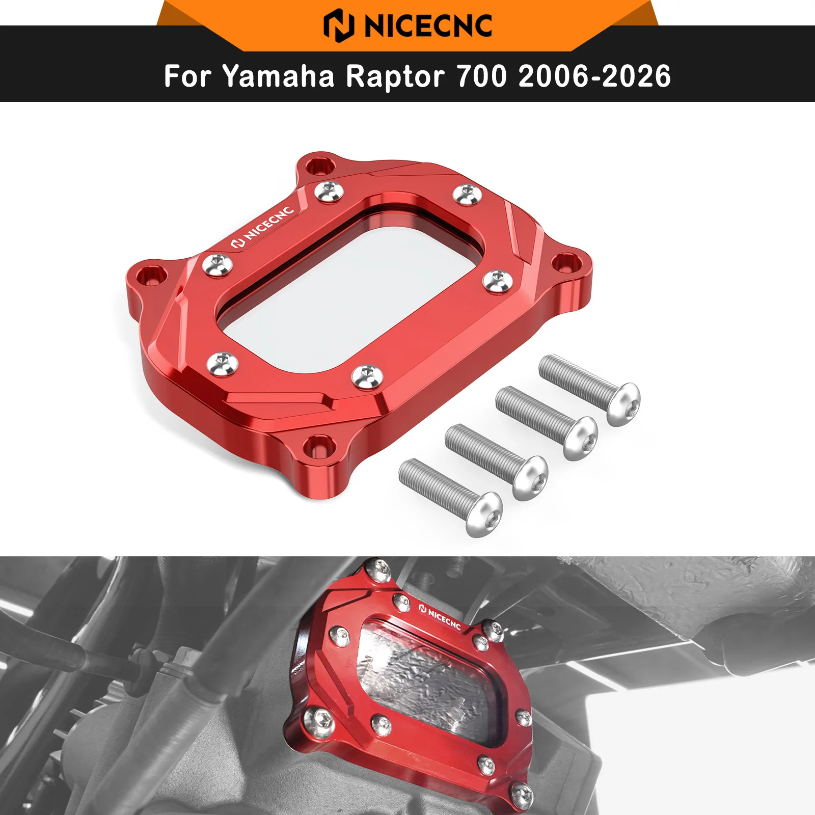 NICECNC For Yamaha Raptor 700 2006-2026 ATV Cylinder Head Side Cover For Yamaha Raptor 700R 2009-2026 Grizzly 700 Kodiak