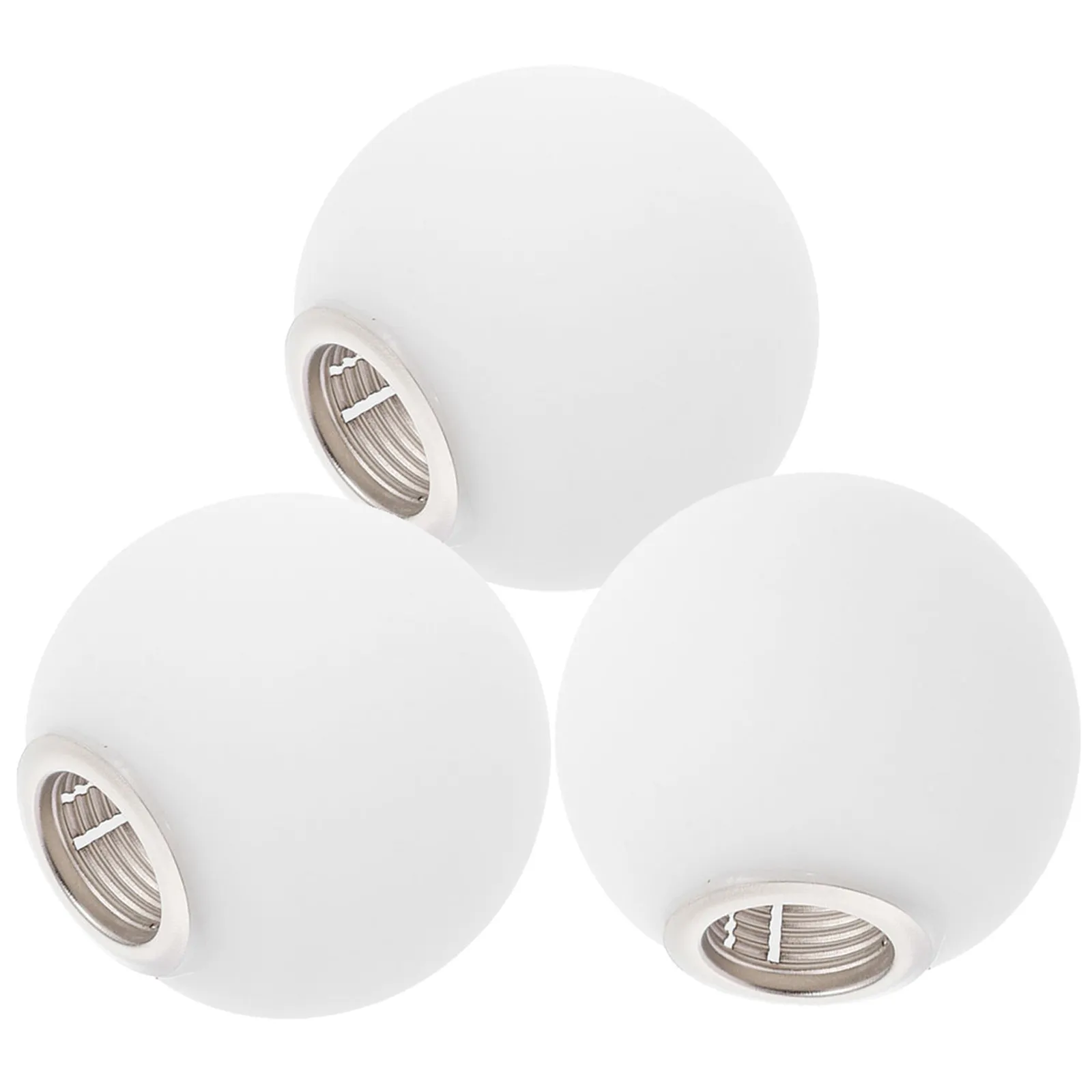 3Pcs Frosted Glass Globe Lampshades Soft Light Diffuser Replacement for G9 Screw Base Pendant Light Bedroom Living Room Decor