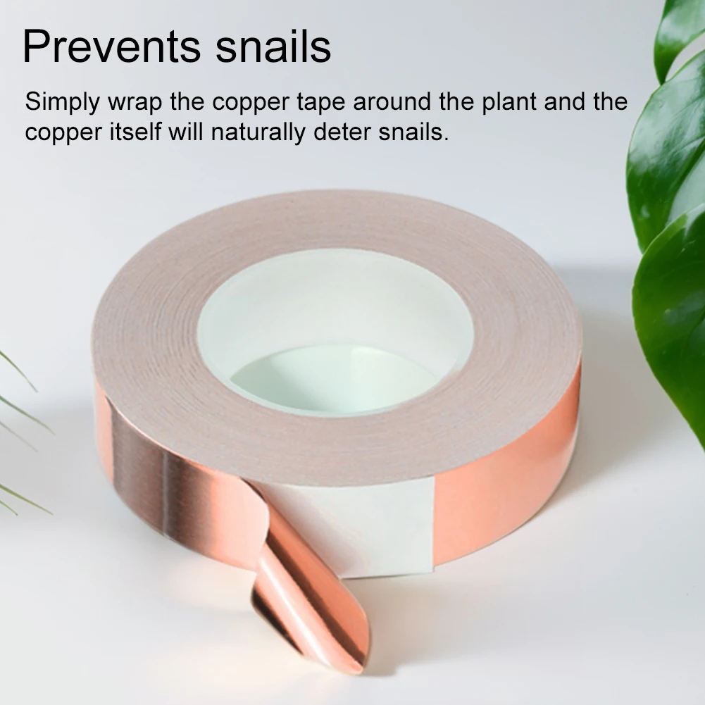 Copper Tape Against Snails 30/50/70mm Snail Repellent Copper Tape Anti Snails Self-Adhesive Snail Repellent EMI Copper Foil Tape