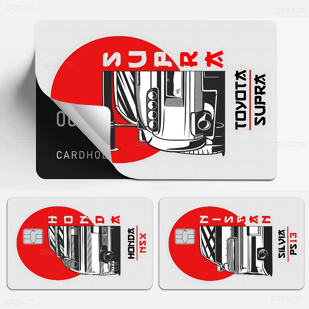 80s Car Nissan Skyline R34 Credit Card Skin Stickers No Adhesive Residue Water Proof For VISA Credit Card Subway Access Card