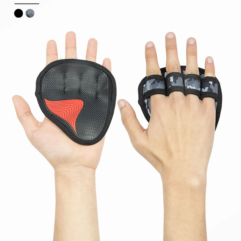 Almohadillas de agarre de neopreno para levantamiento de pesas, guantes de entrenamiento para gimnasio, protectores de manos para levantamiento de