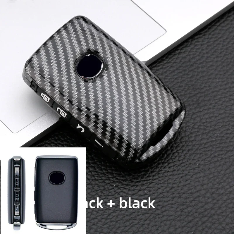 

Carbon Fiber+Silicone Car Key Cover Case For Mazda 3 Alexa CX-30 CX30 CX5 CX 5 CX-5 CX8 CX9 CX4 2019 2020 Keychain Accessories