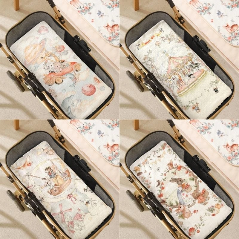 

Матрас для детских колясок с подушкой с принтом, мягкая подушка для сидений, подкладка для сидений, двусторонняя подушка для для