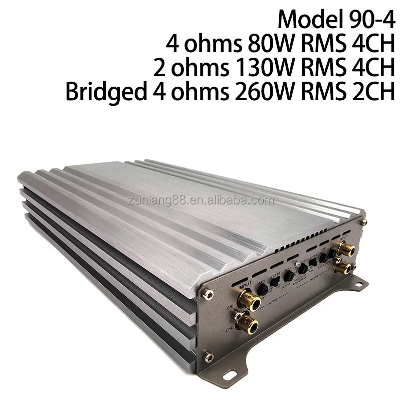 Wholesale Professional Supplier 12v Subwoofer Amplifier 4 Channel Power Amp AB Car Subwoofer Amplifier Car Audio Amplifier