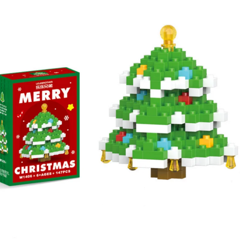 Kerstversiering Kerst Adventsverrassing Blinde Doos Christma Bouwstenen Sets Kerstman Speelgoedset Kindercadeaus