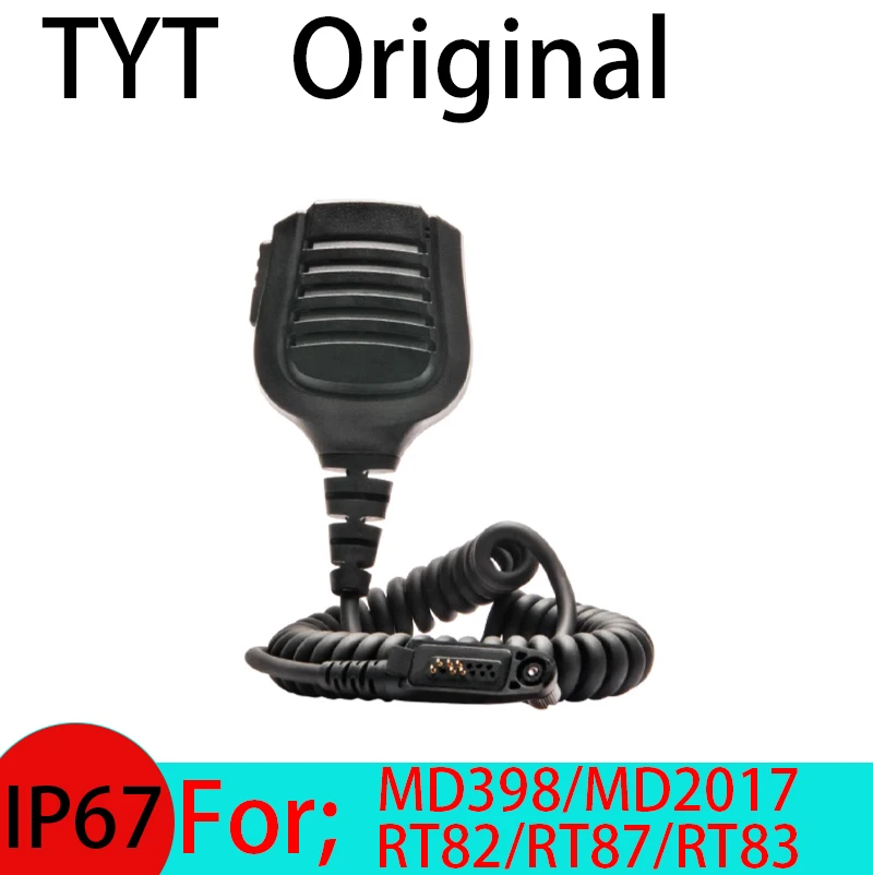 

Speaker Microphone PTT Mic For TYT MD2017/MD398 Retevis RT82/RT87/RT83 Ailunce HD1 DMR Digital Walkie Talkie Accessories J9127M