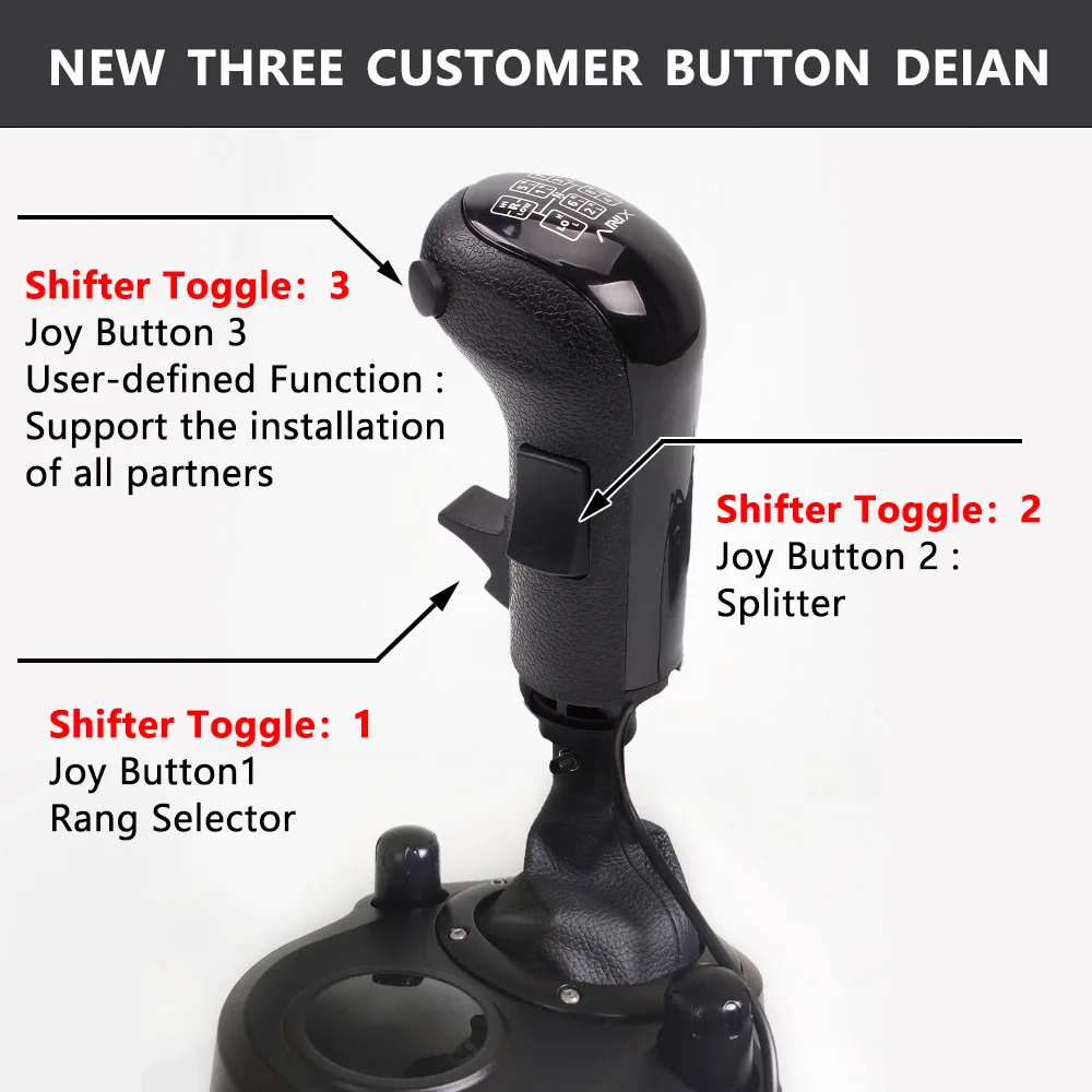 الكمبيوتر USB عالية منخفضة والعتاد محاكي شيفتر المقبض ل لوجيتك G923 G29 G27 G25 TH8A USB مقبض ناقل الحركة ل ATS ETS2 #4