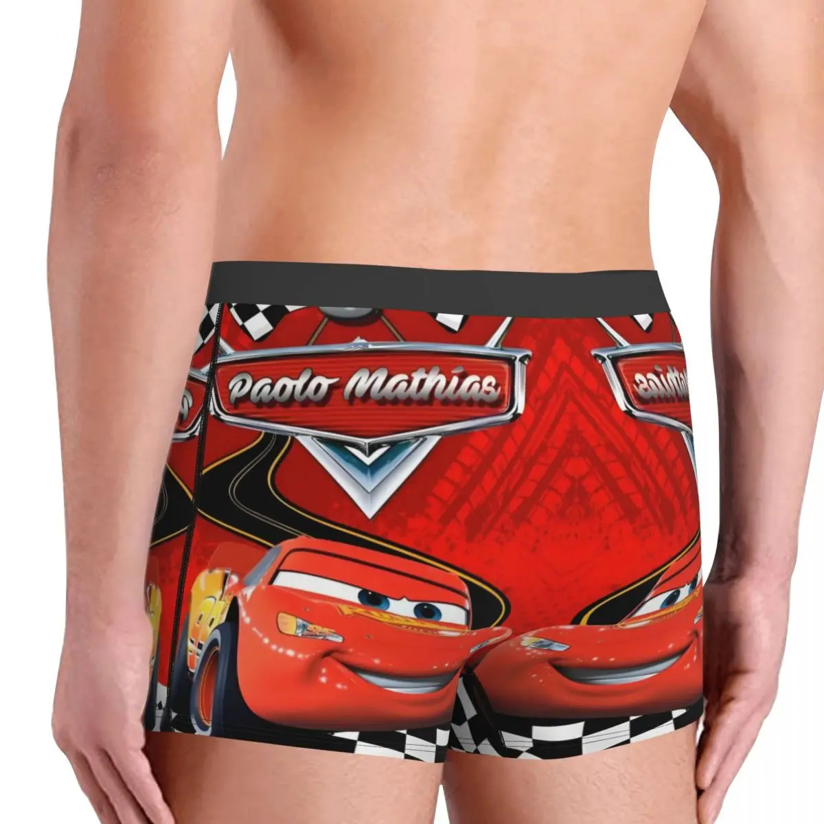 Personalizzato Auto 95 Saetta Mcqueen Boxer Per Homme 3D Stampato Modello Del Fumetto Biancheria Intima Mutandine Slip Mutande Stretch