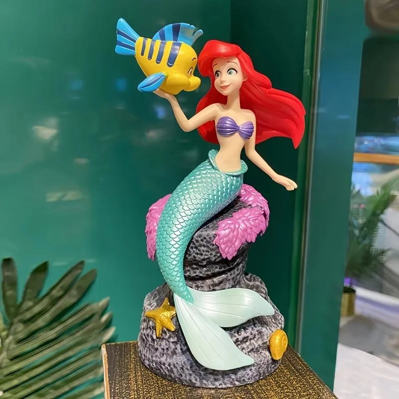 Disney Ariel Princess Action Figure 19cm The Little Mermaid Ariel Figuras Anime Model Toys Dolls Disney Accessories Decor Gift