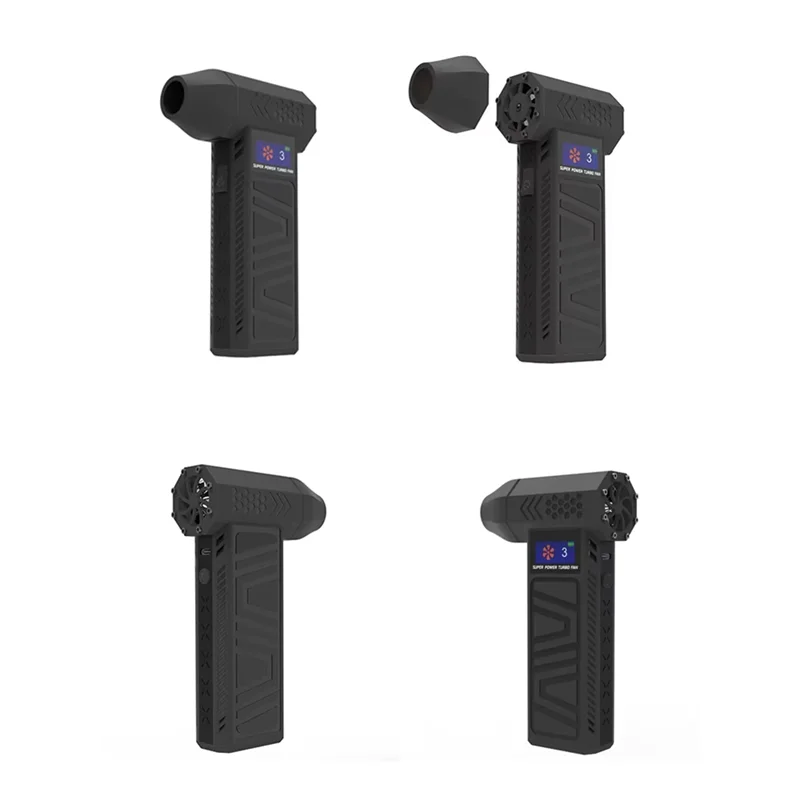 A01V-Mini Turbo Jet Fan Electric Air Duster Air Blower 3 Gear Adjustable Wind Speed Turbo Blower With Vacuum Nozzle