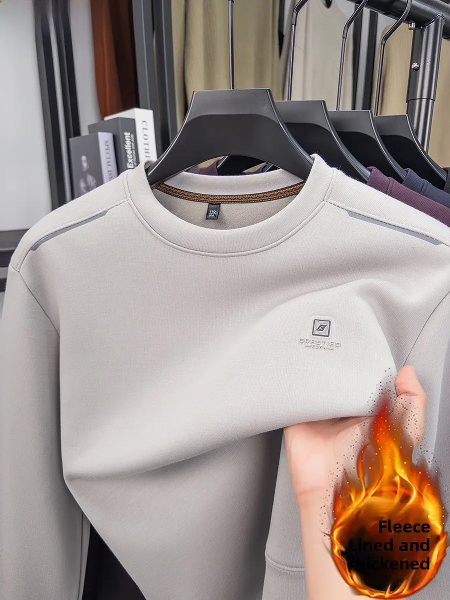 

Мужская толстовка Hengyuanxiang: легкая, повседневная, роскошная, с теплым велюровым утеплителем для осени...