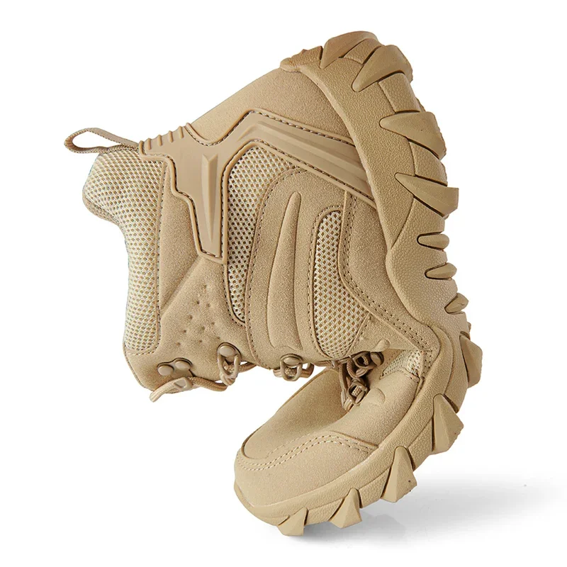 Bottes d'entraînement de Combat tactiques pour hommes, imperméables, Anti-usure, chaussures de randonnée en plein air, légères, militaires, baskets de Camping et de pêche